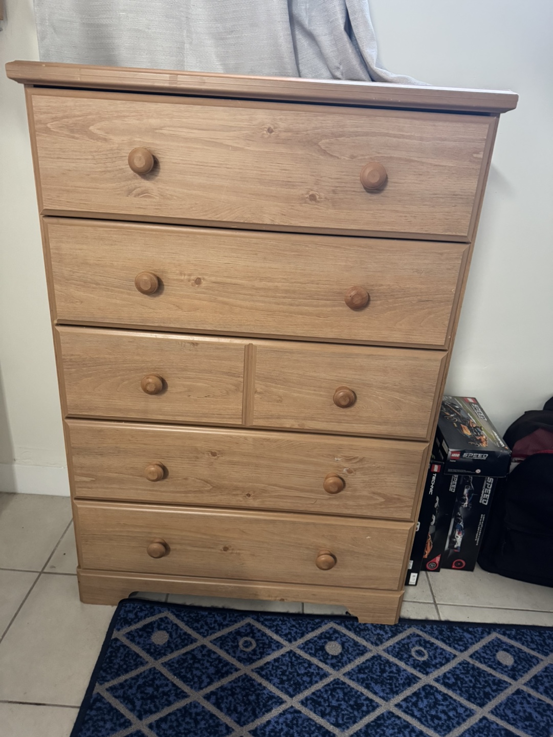 Five-Drawer Wooden Chest