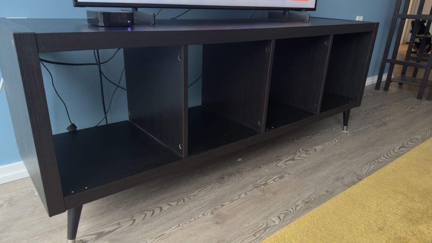 Black TV Stand with Storage - photo 2