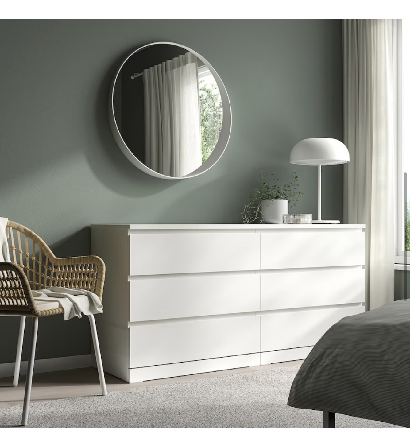 IKEA MALM 6-drawer dresser - White - photo 5