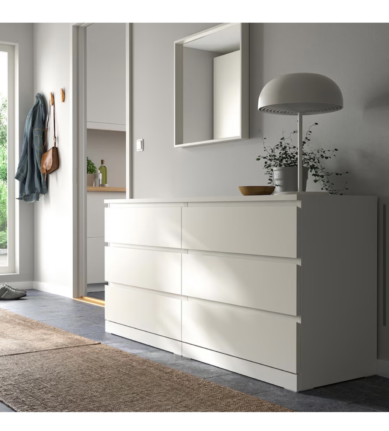 IKEA MALM 6-drawer dresser - White