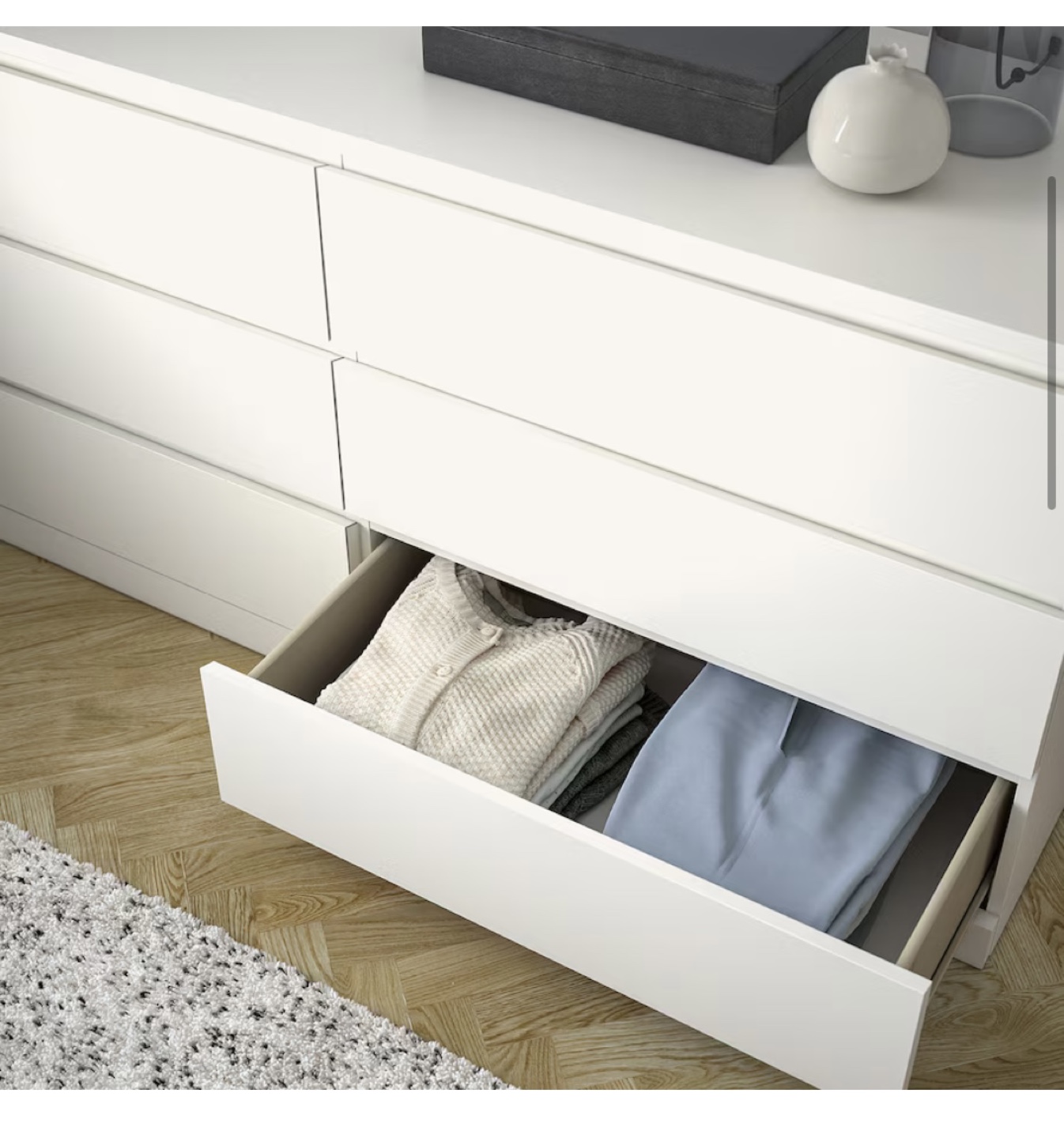 IKEA MALM 6-drawer dresser - White - photo 4