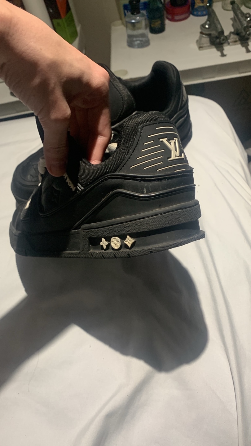 Louis Vuitton Black Leather Sneakers - Size 10 - photo 2