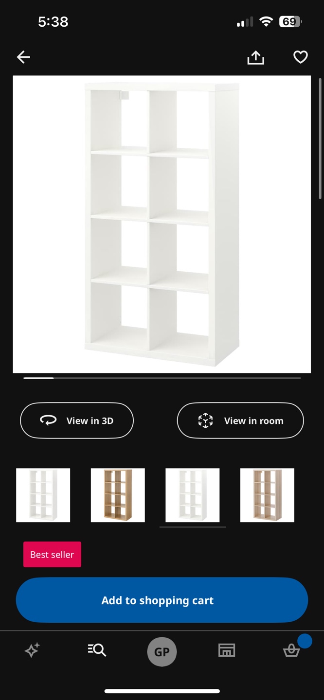 IKEA Kallax Shelving Unit with Fabric Drawers