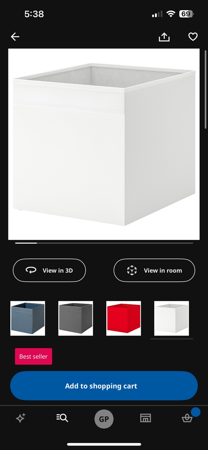 IKEA Kallax Shelving Unit with Fabric Drawers - photo 3
