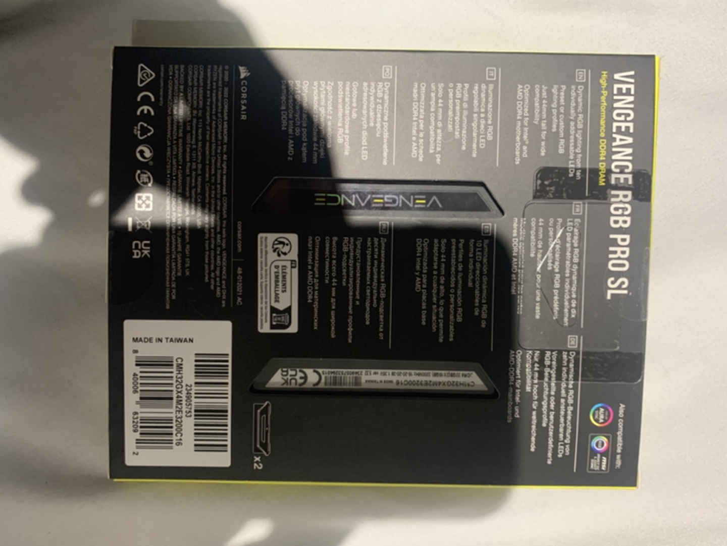 Corsair Vengeance RGB Pro SL 3200MHz DDR4 RAM (2x16GB) - photo 2