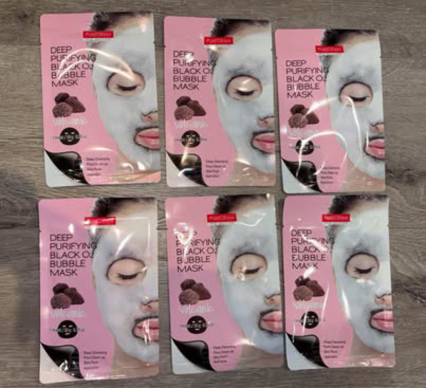 $5 for 6 New Purederm Deep Purifying Black O2 Bubble Mask
