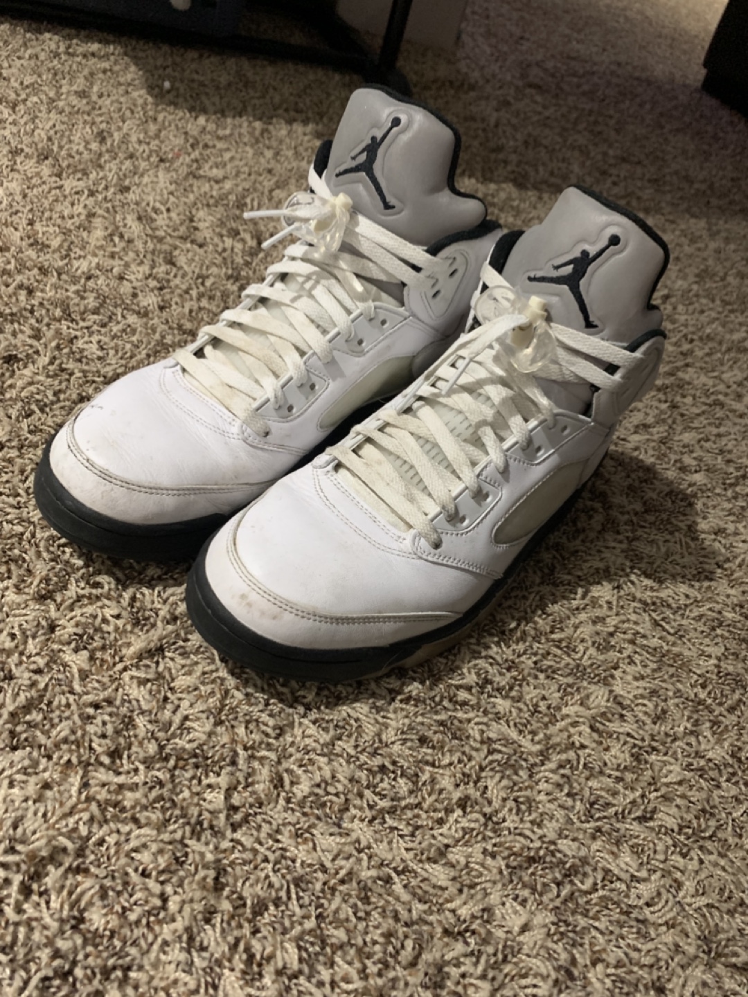 Air Jordan 5 Retro White/Black-Metallic Silver Men's Shoes - photo 3