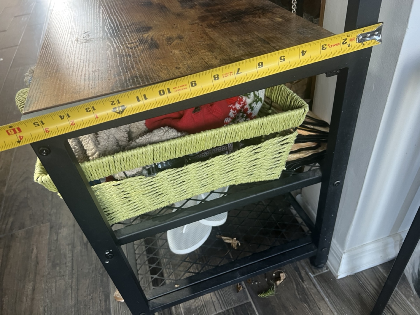 Rustic Hall Tree with Bench and Shoe Storage - photo 4