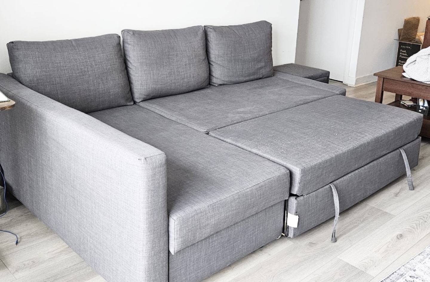 IKEA FRIHETEN Corner Sofa-Bed, Grey - photo 4