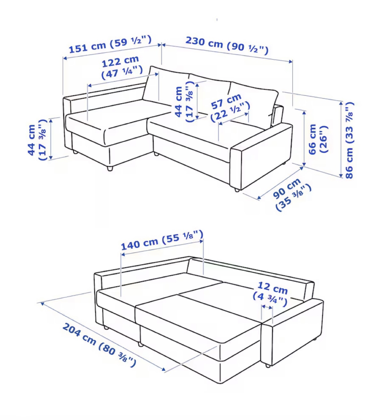 IKEA FRIHETEN Corner Sofa-Bed, Grey - photo 3