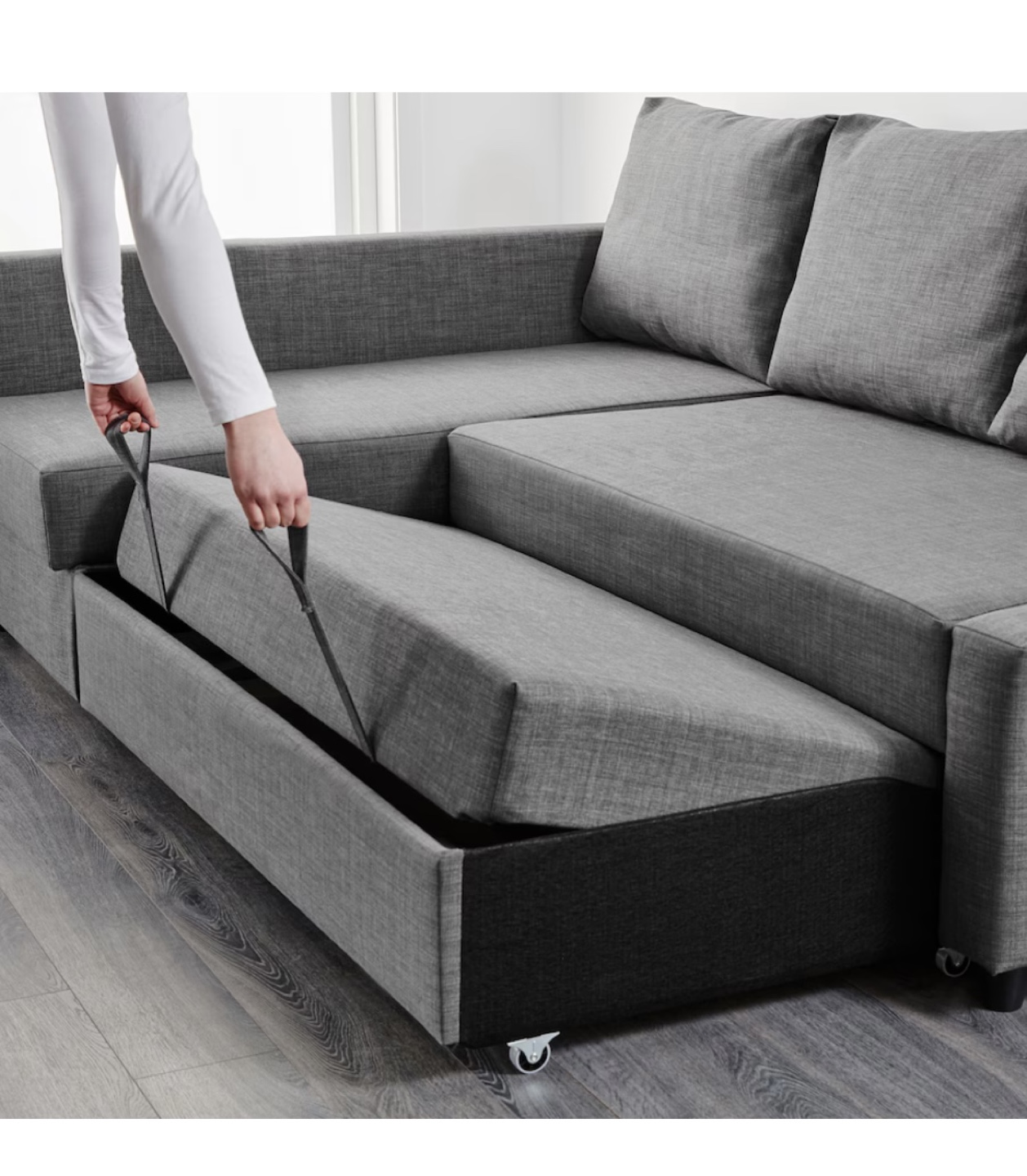 IKEA FRIHETEN Corner Sofa-Bed, Grey - photo 5