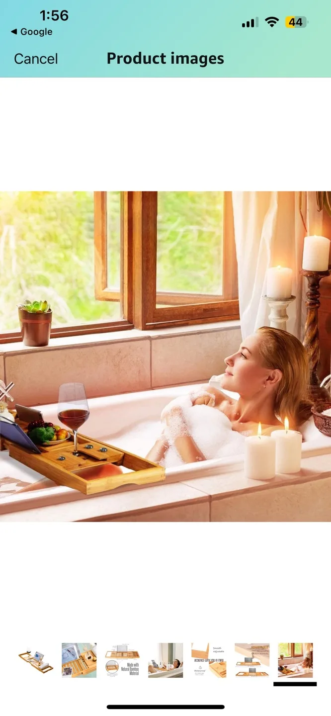 MOVING SALE - BIOSLIVING Bamboo Bathtub Caddy - no delivery image indicator(3)