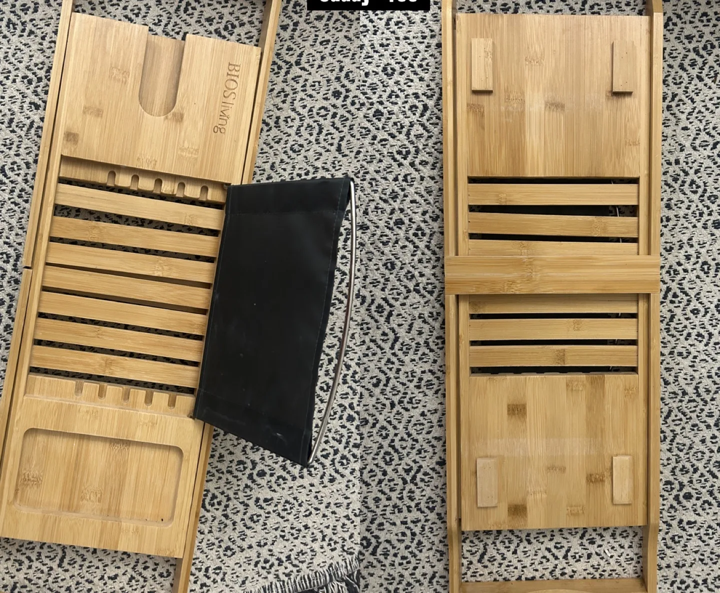 MOVING SALE - BIOSLIVING Bamboo Bathtub Caddy - no delivery image indicator(5)