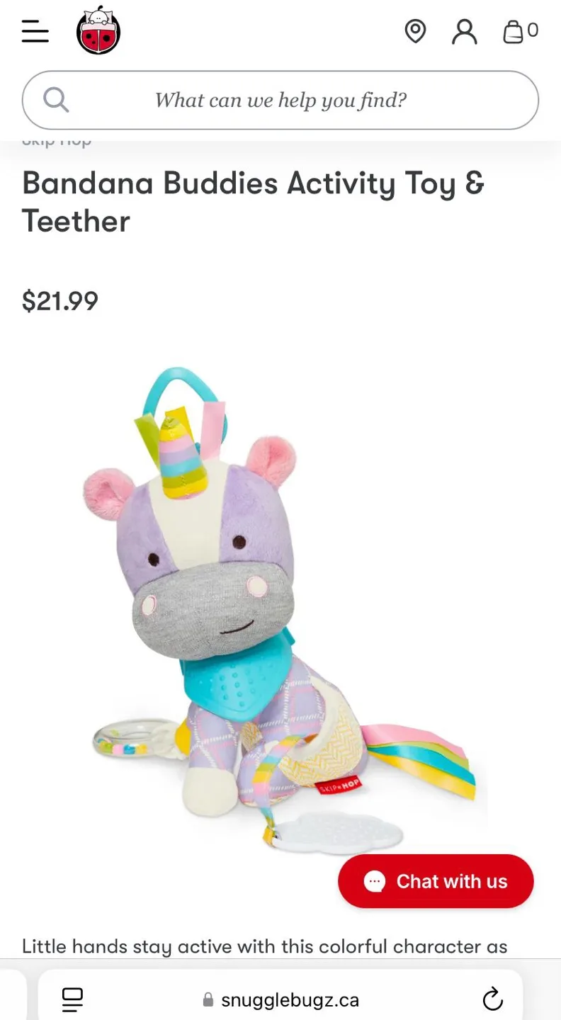 Skip Hop Bandana Buddies Unicorn Activity Toy & Teether thumbnail