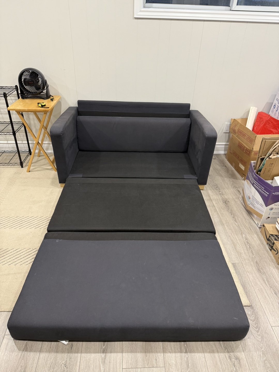 Dark Grey Futon Sofa Bed - photo 3