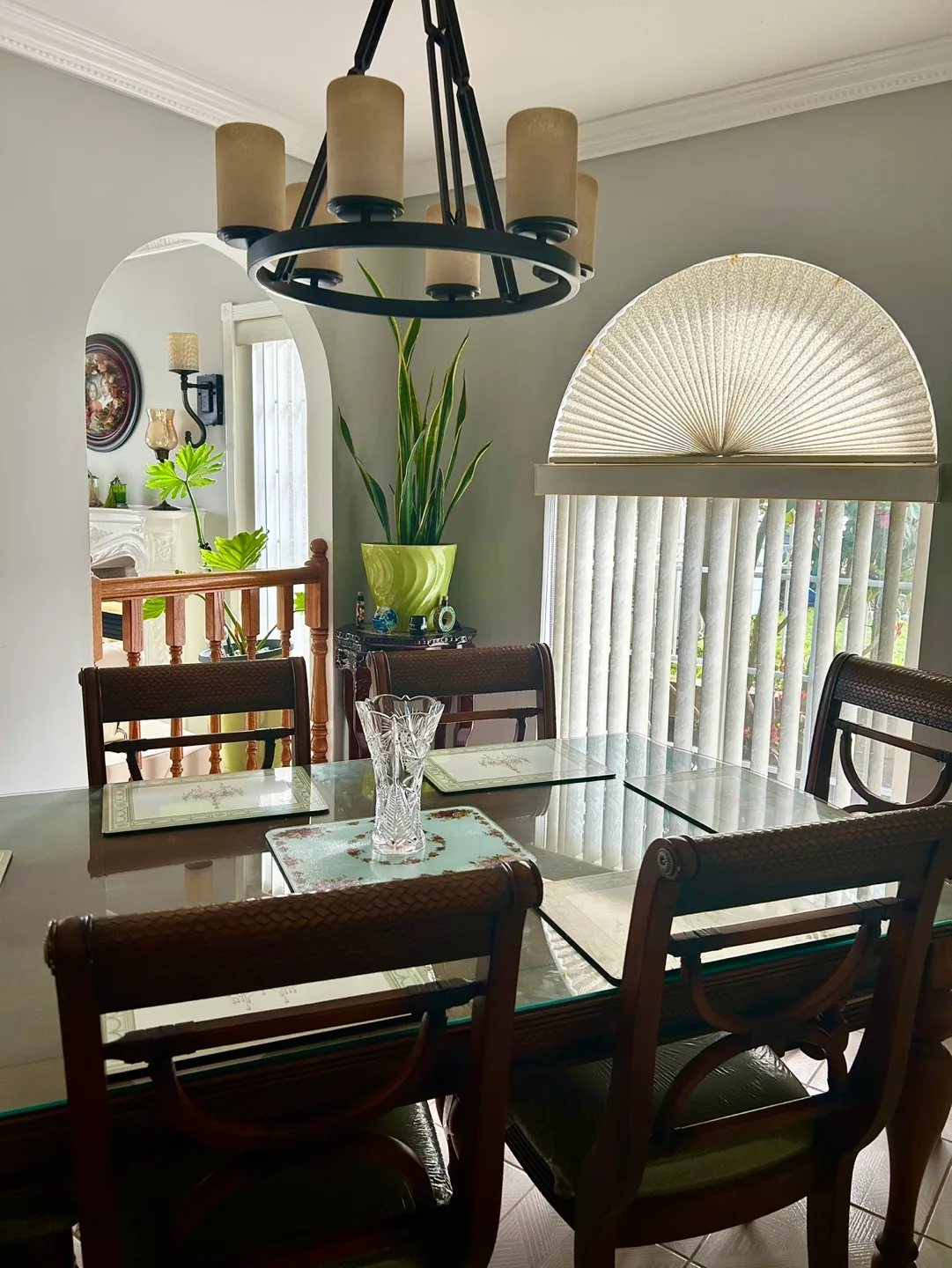 6-Piece Dining Set with Glass Top Table image indicator(2)