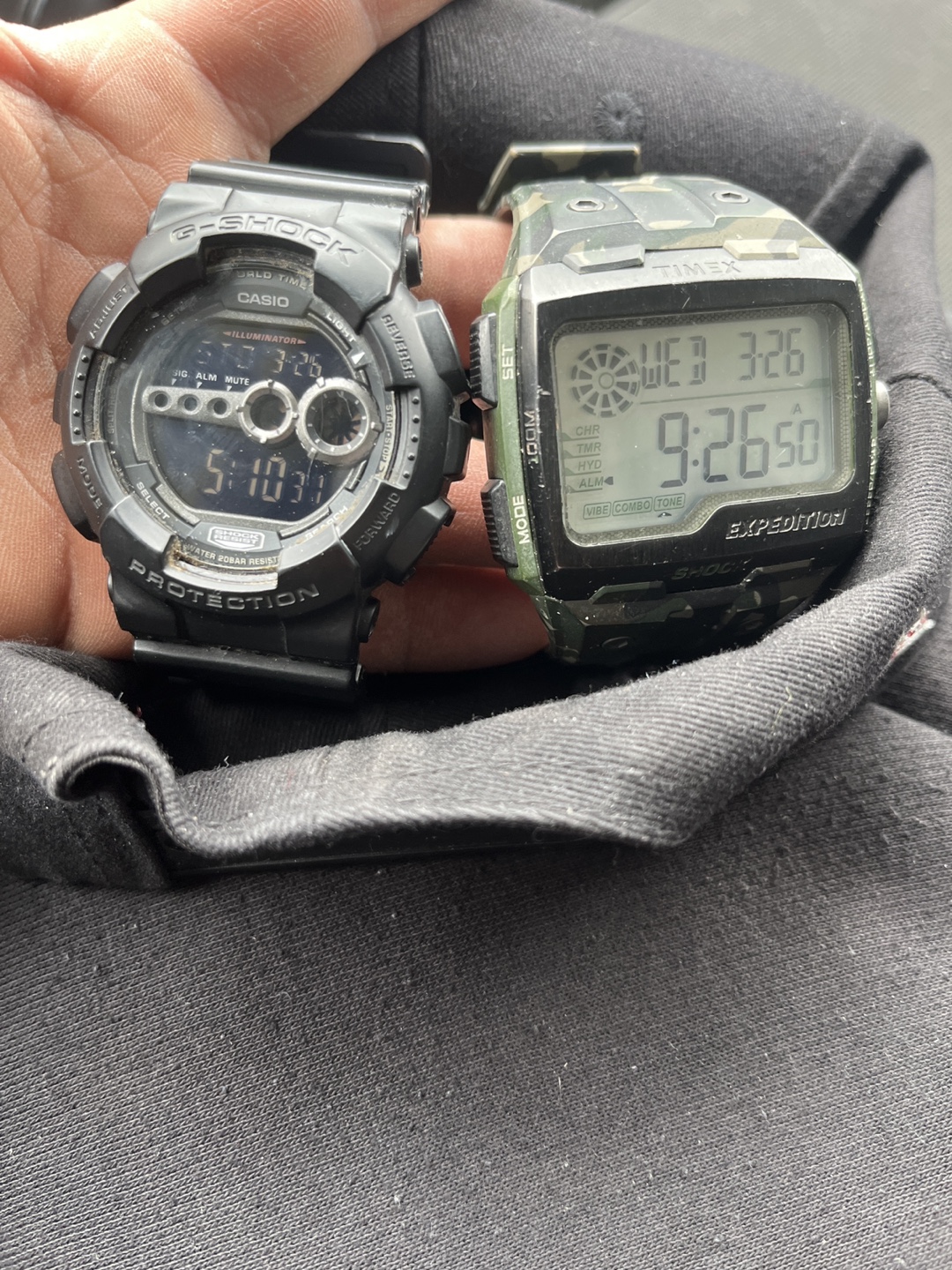 Two Men's Watches - Casio G-Shock & Timex Expedition