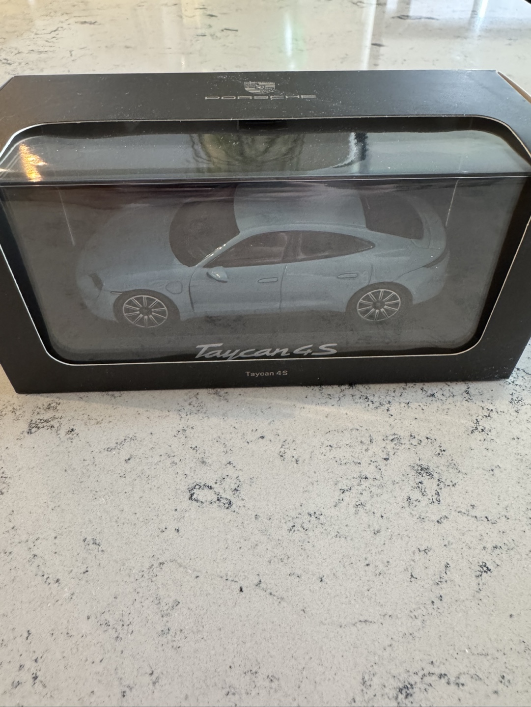 Porsche Taycan 4S diecast model car.  Mint condition.