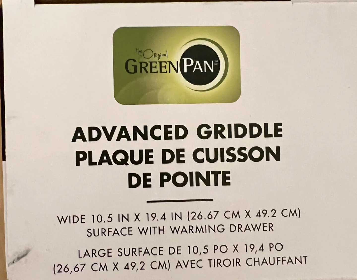 NIB,  GreenPan Large HEALTHY Ceramic Griddle - Toxin free image indicator(2)
