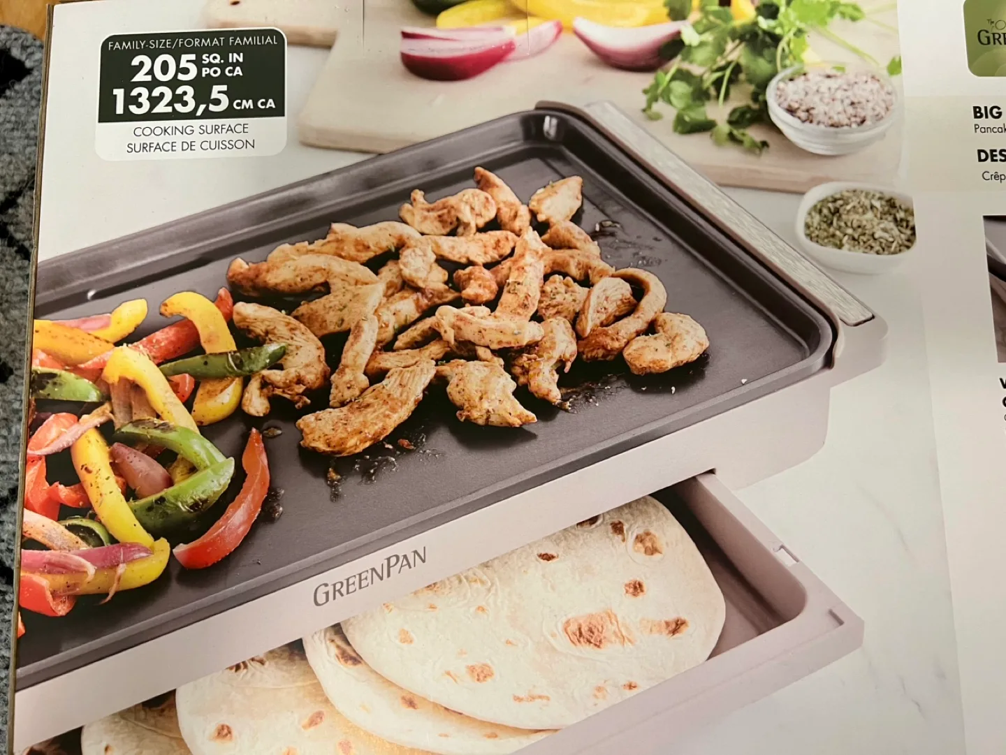 NIB,  GreenPan Large HEALTHY Ceramic Griddle - Toxin free image indicator(6)