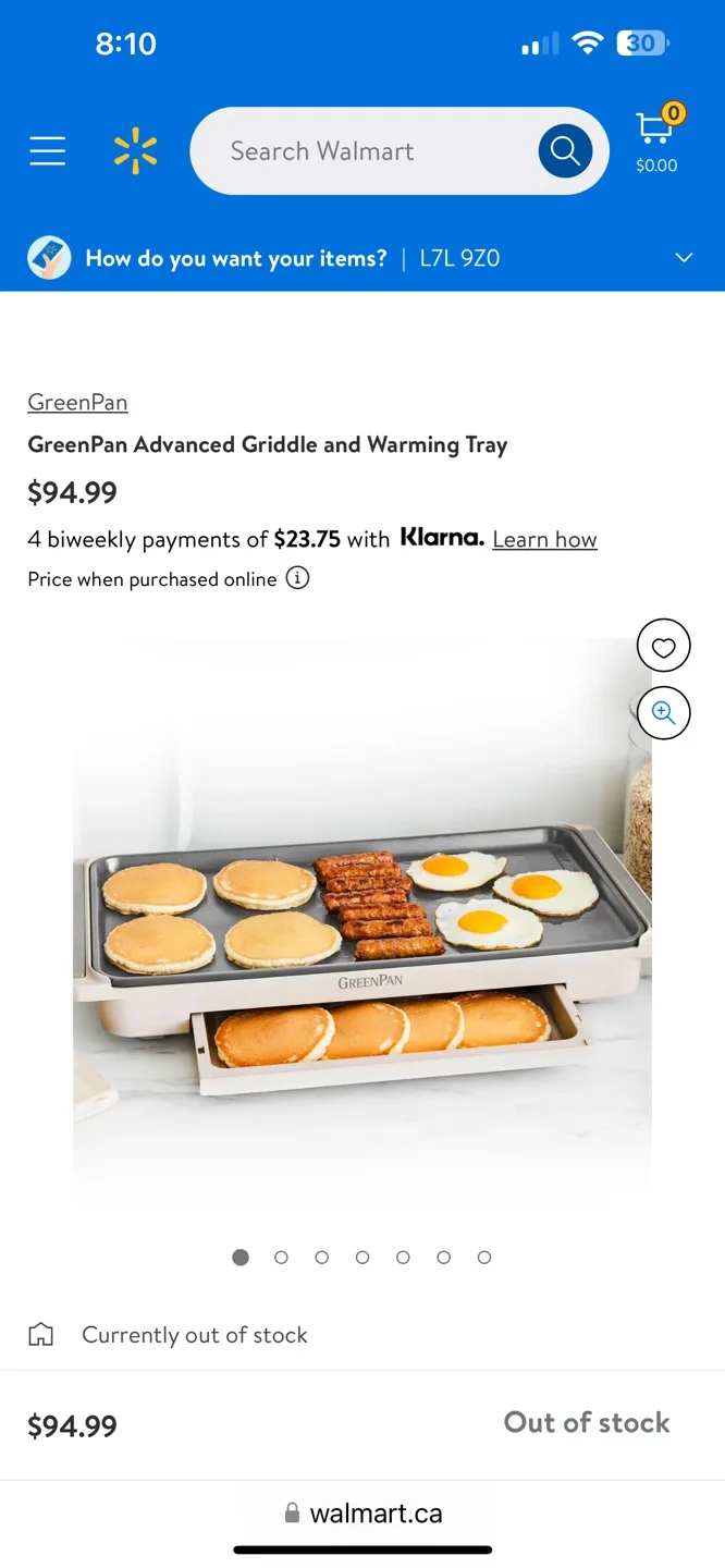 NIB,  GreenPan Large HEALTHY Ceramic Griddle - Toxin free image indicator(8)