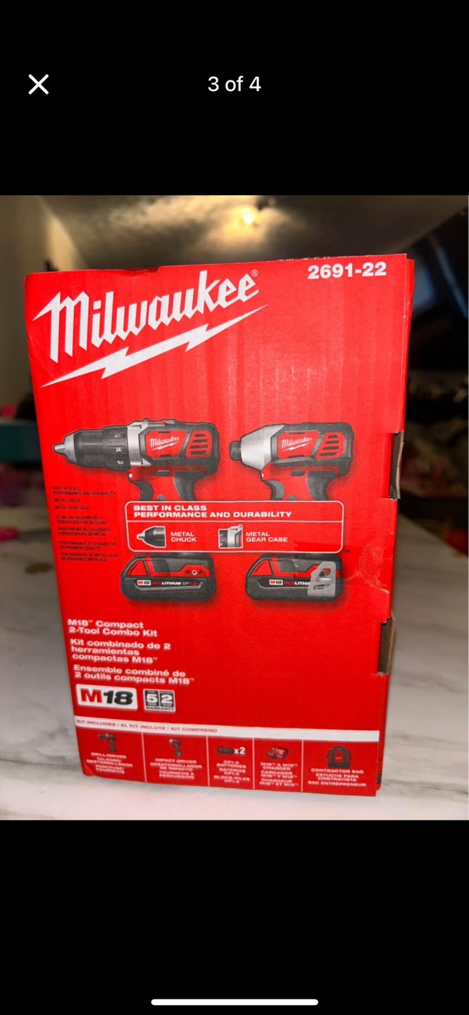 Milwaukee 18-Volt Compact Drill and Impact Driver Combo Kit - photo 2