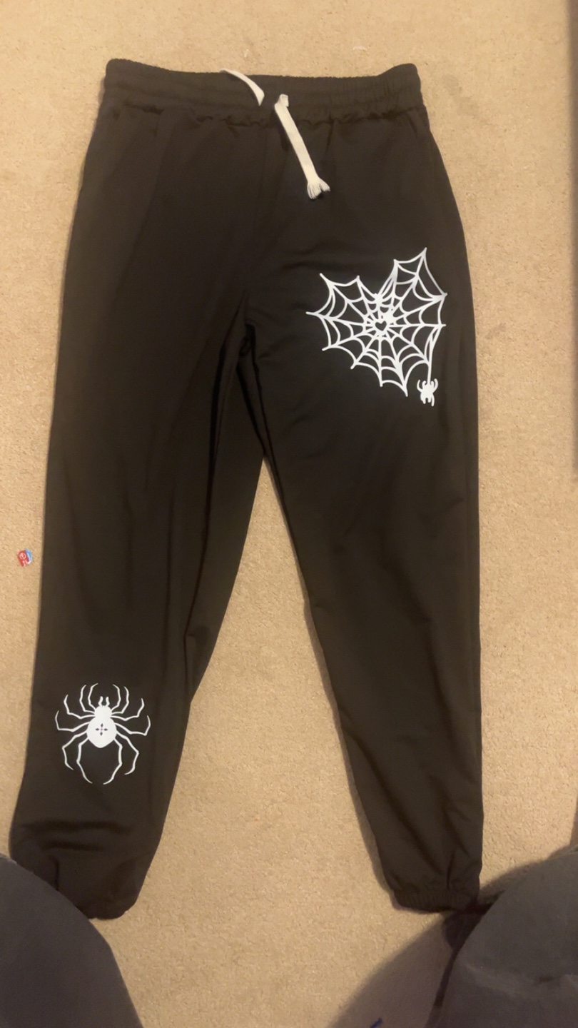 Black Spider Web Joggers