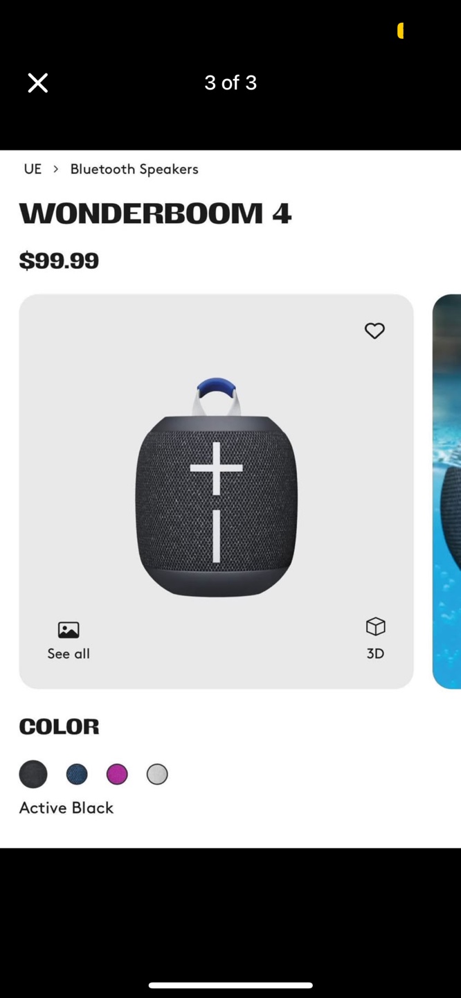 Ultimate Ears WONDERBOOM 4 Bluetooth Speaker - Active Black - photo 3