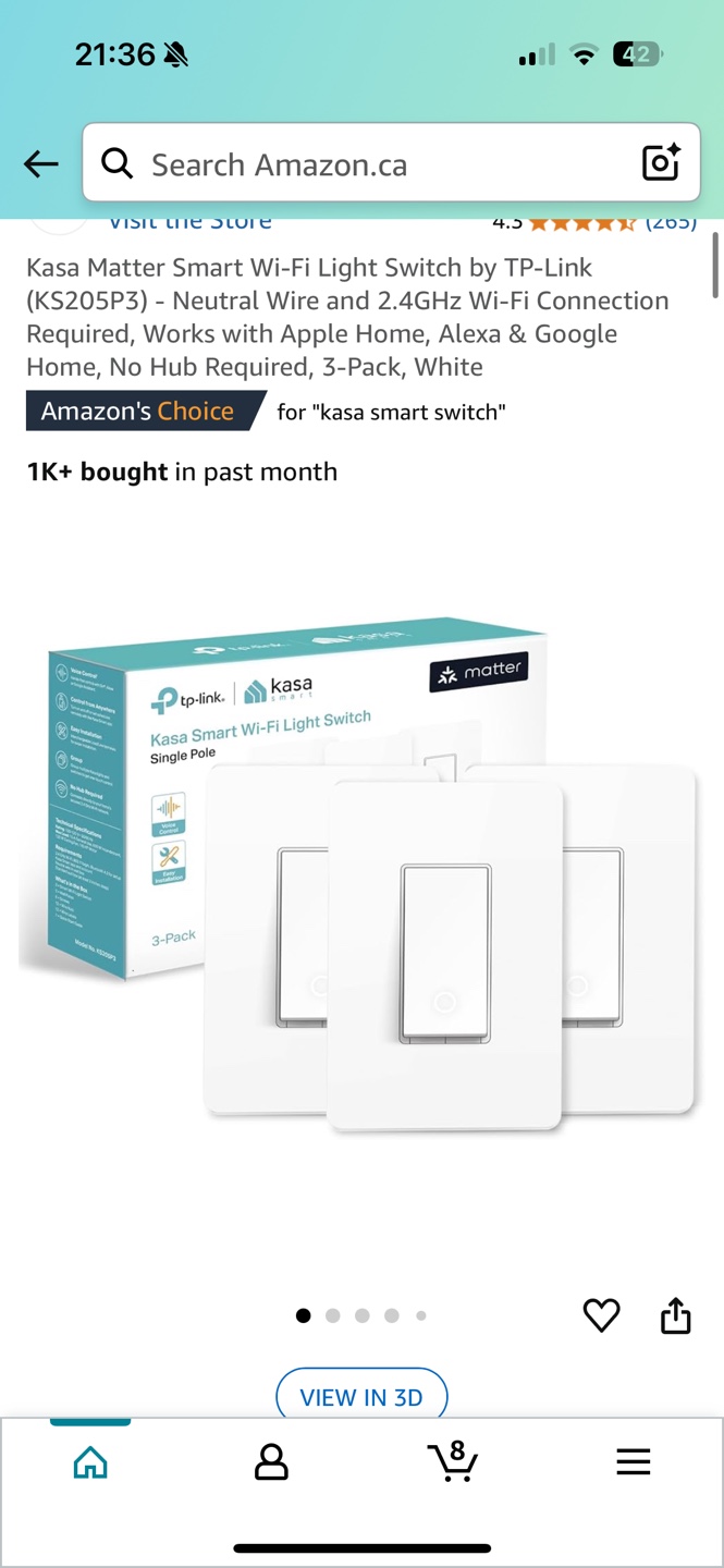 Kasa Smart Wi-Fi Light Switch 3-Pack