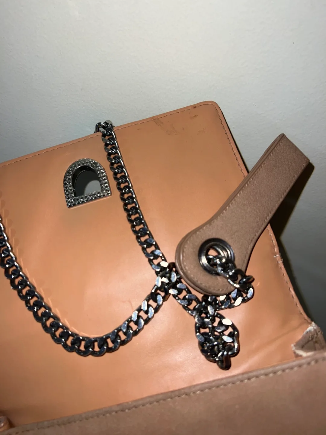 Rhinestone embellished crossbody bag image indicator(3)