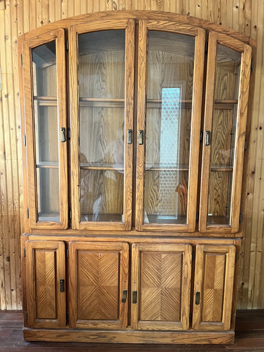 Vintage Oak China Cabinet