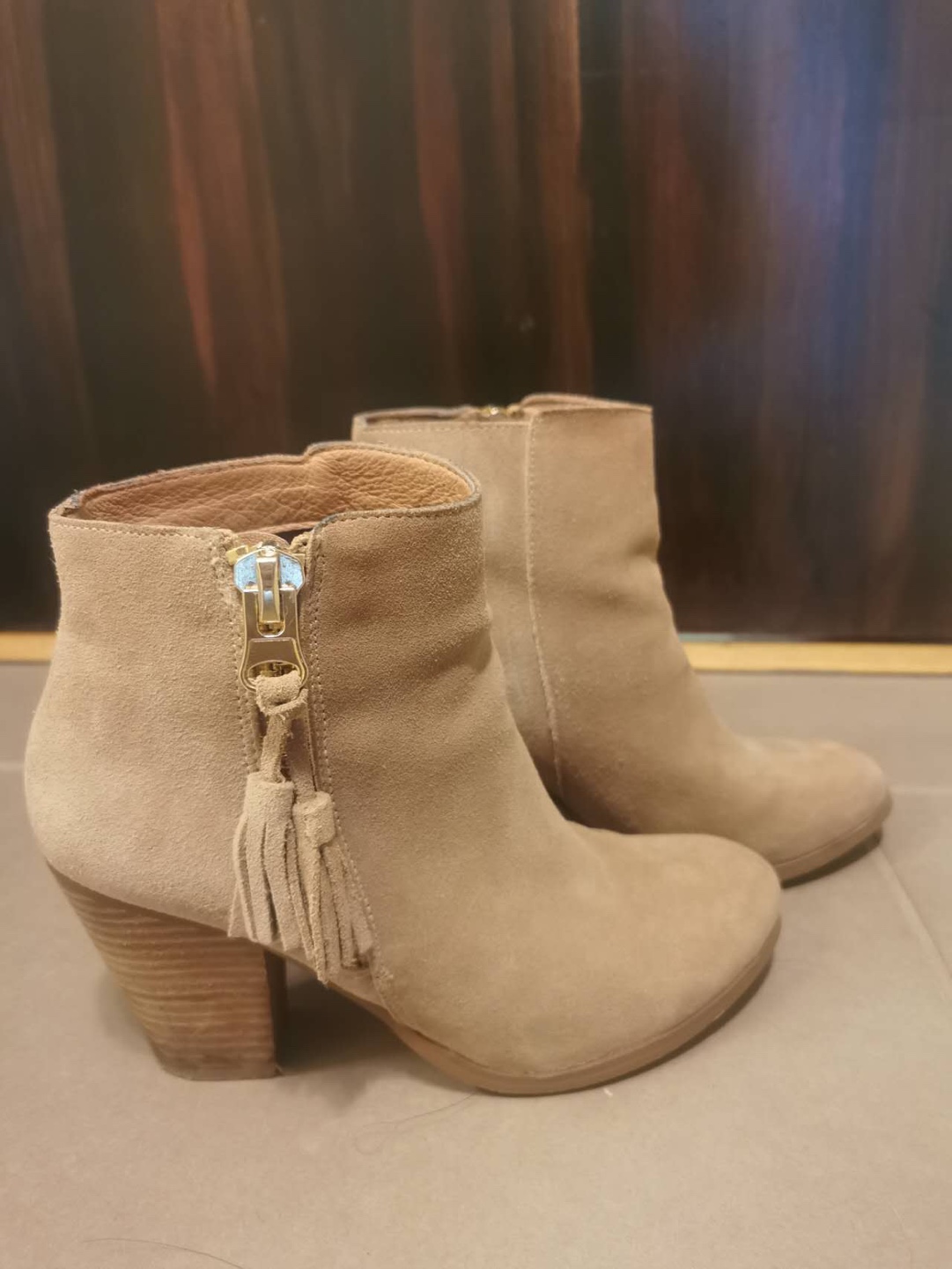 ALDO Women's Beige Suede Ankle Boots