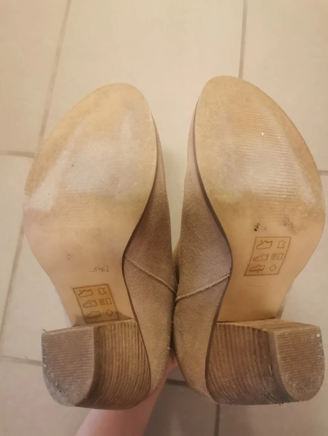 ALDO Women's Beige Suede Ankle Boots image indicator(5)