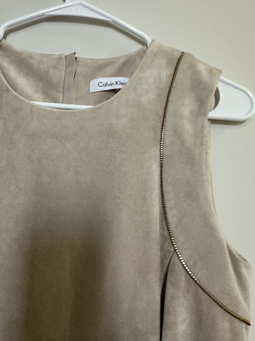 Calvin Klein Beige Suede Dress - photo 3