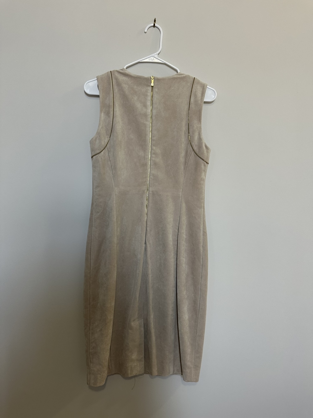 Calvin Klein Beige Suede Dress - photo 5