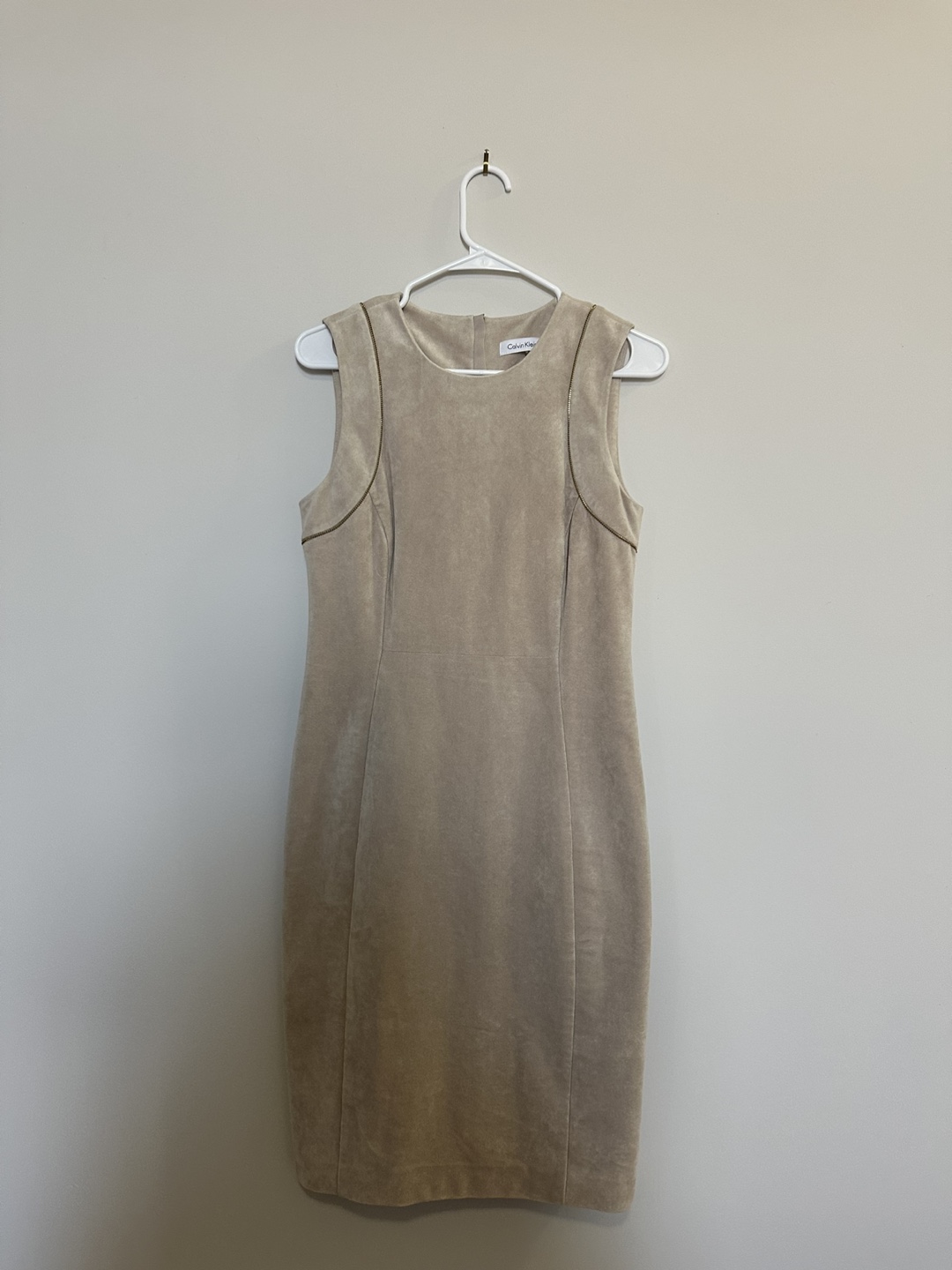 Calvin Klein Beige Suede Dress