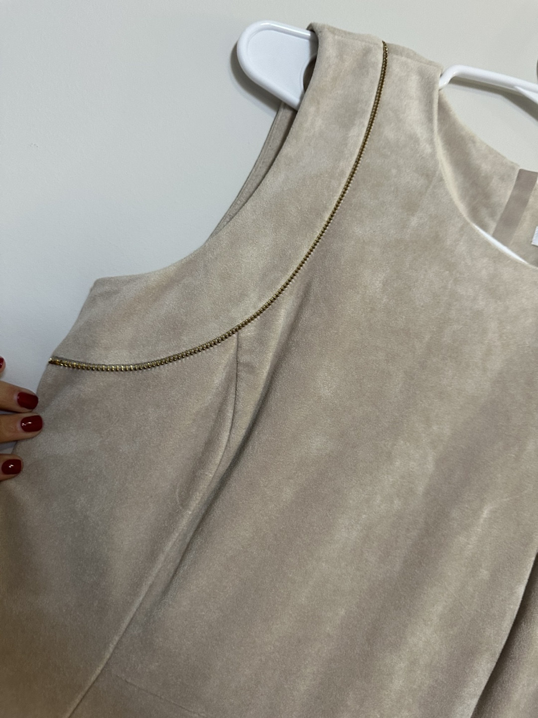 Calvin Klein Beige Suede Dress - photo 2