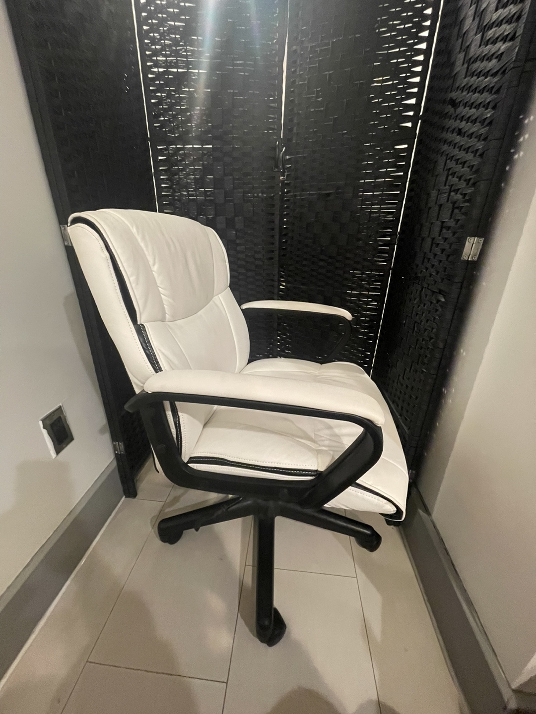 White and Black Office Chair