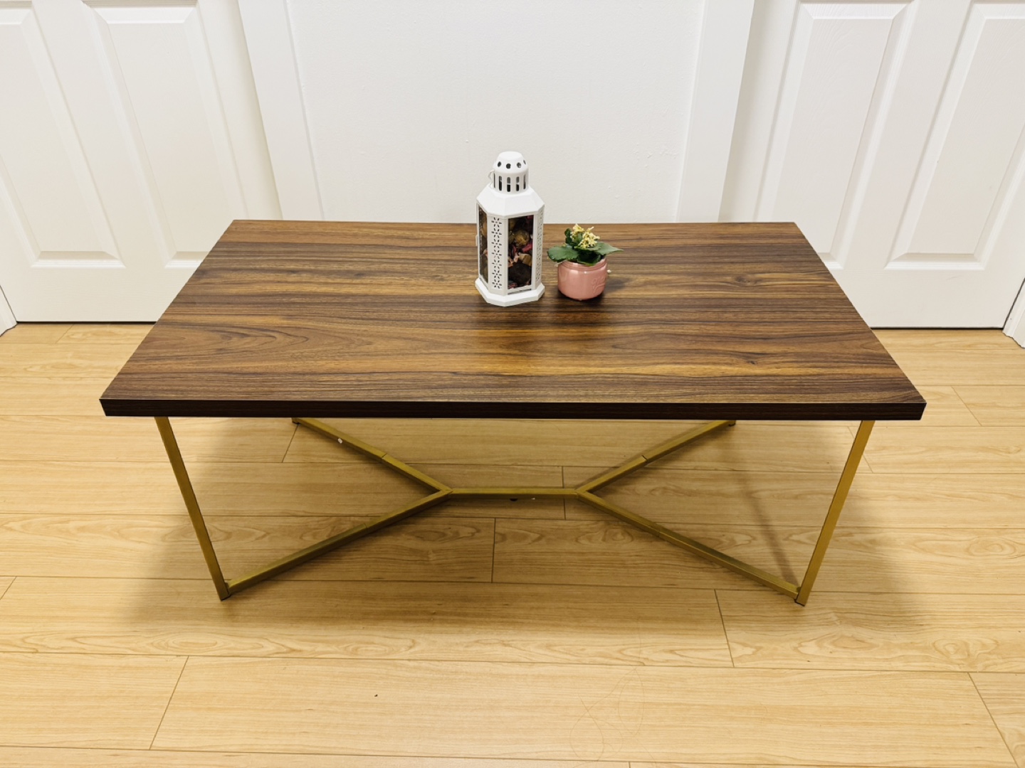 Modern Coffee Table with Gold Legs