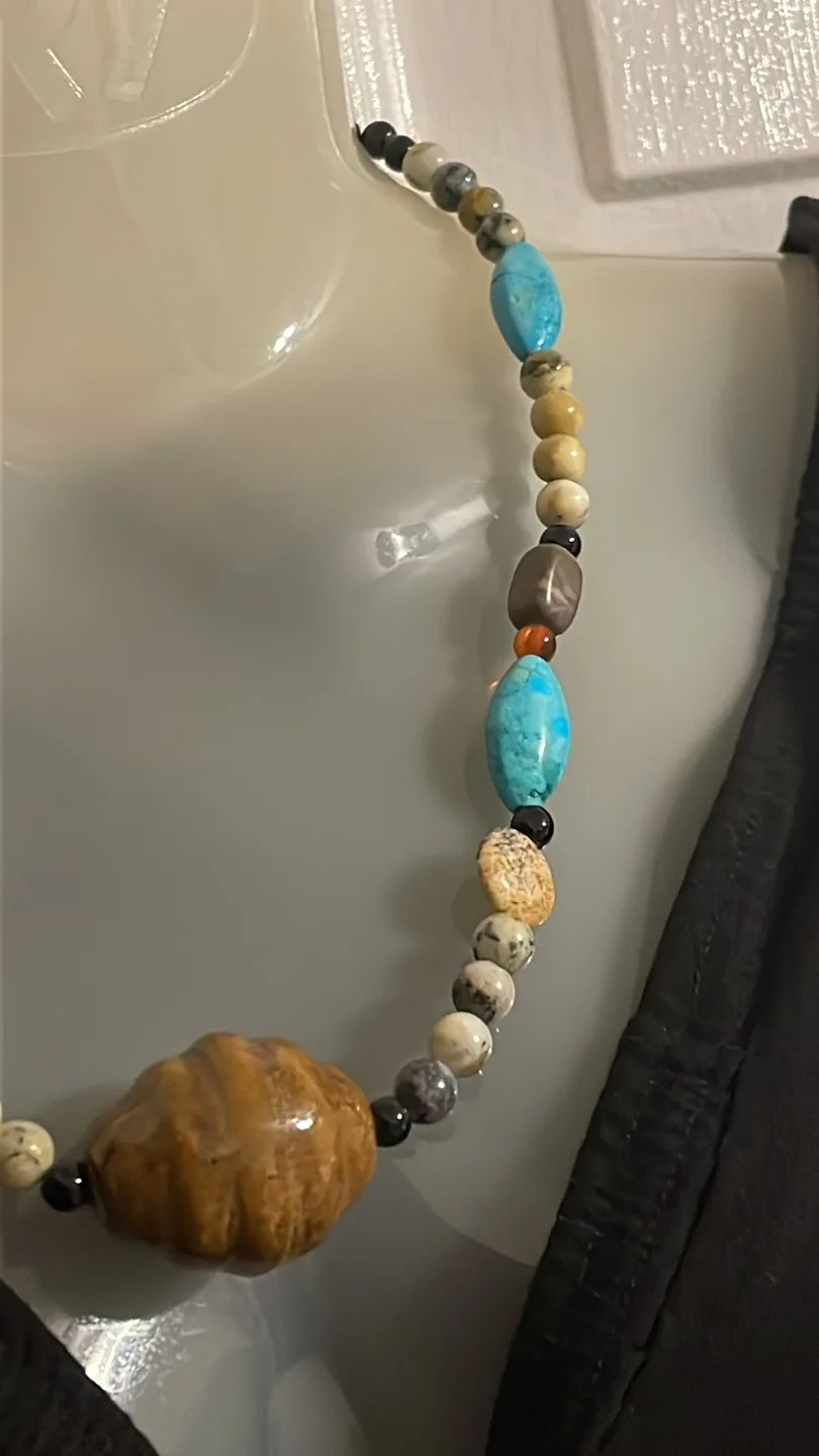 Genuine various Gemstones necklace image indicator(3)