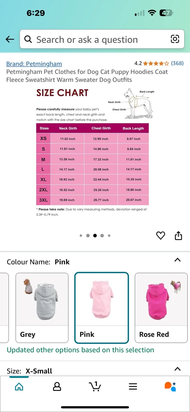 Pink Dog Hoodie X-Small image indicator(4)