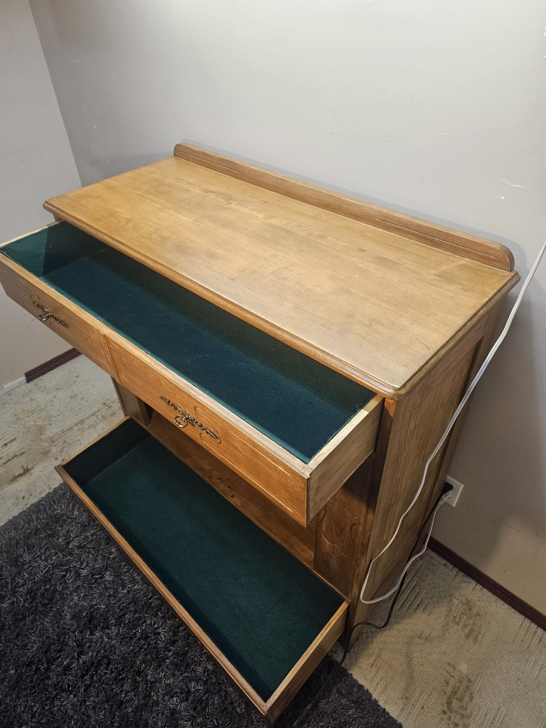 Vintage Solid Birch Wooden Cabinet - photo 4