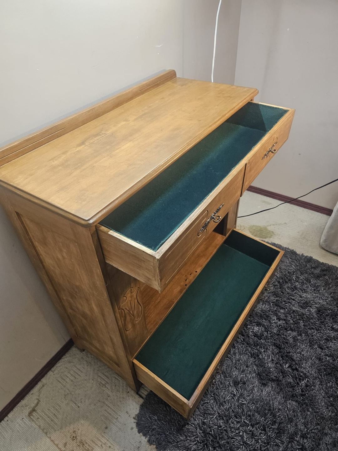 Vintage Solid Birch Wooden Cabinet - photo 3