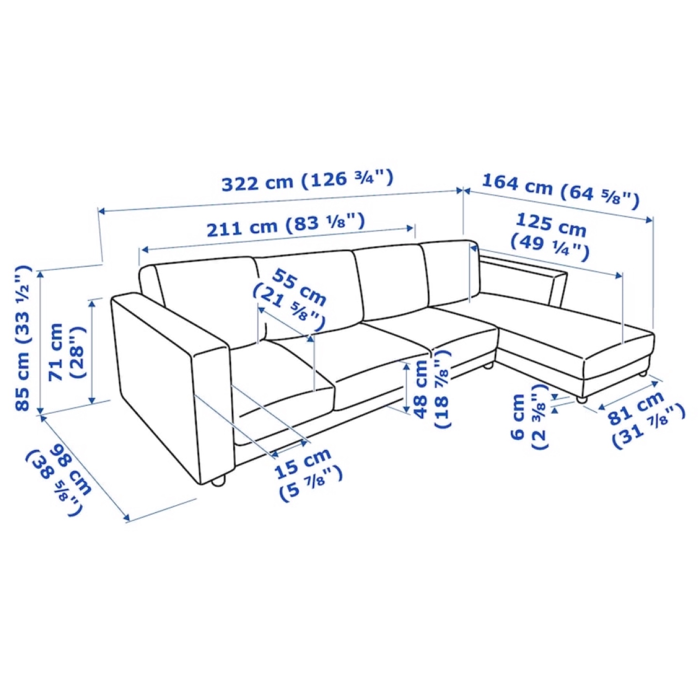 IKEA Finnala Sectional Sofa - Tallmyra Beige - photo 5