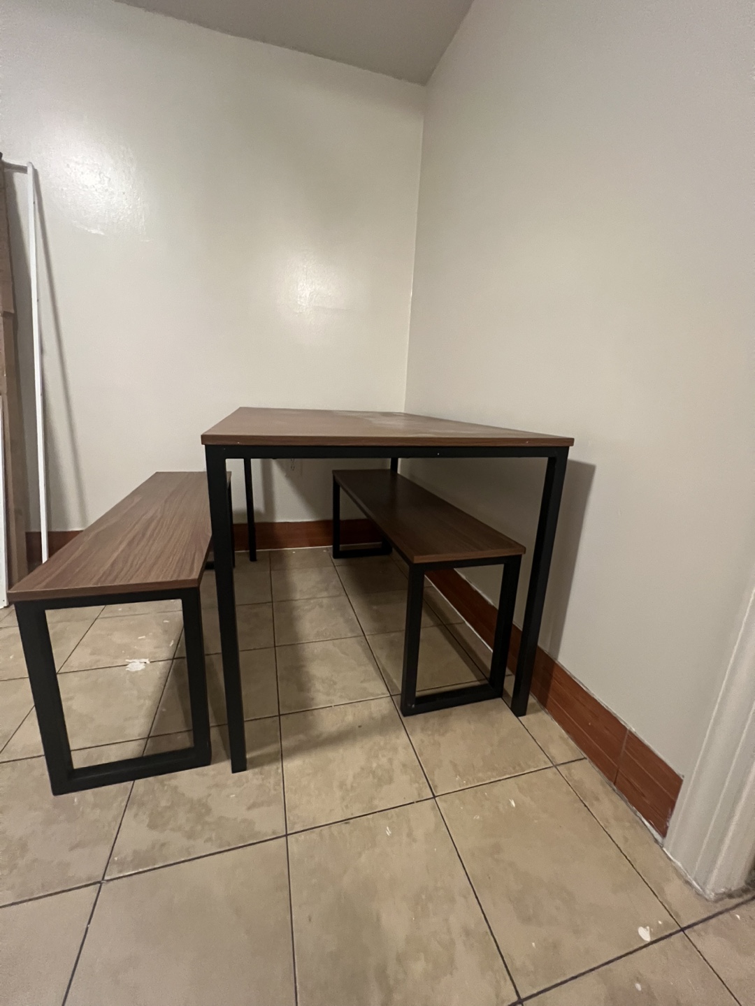 Dining Table Set with Two Benches - photo 3