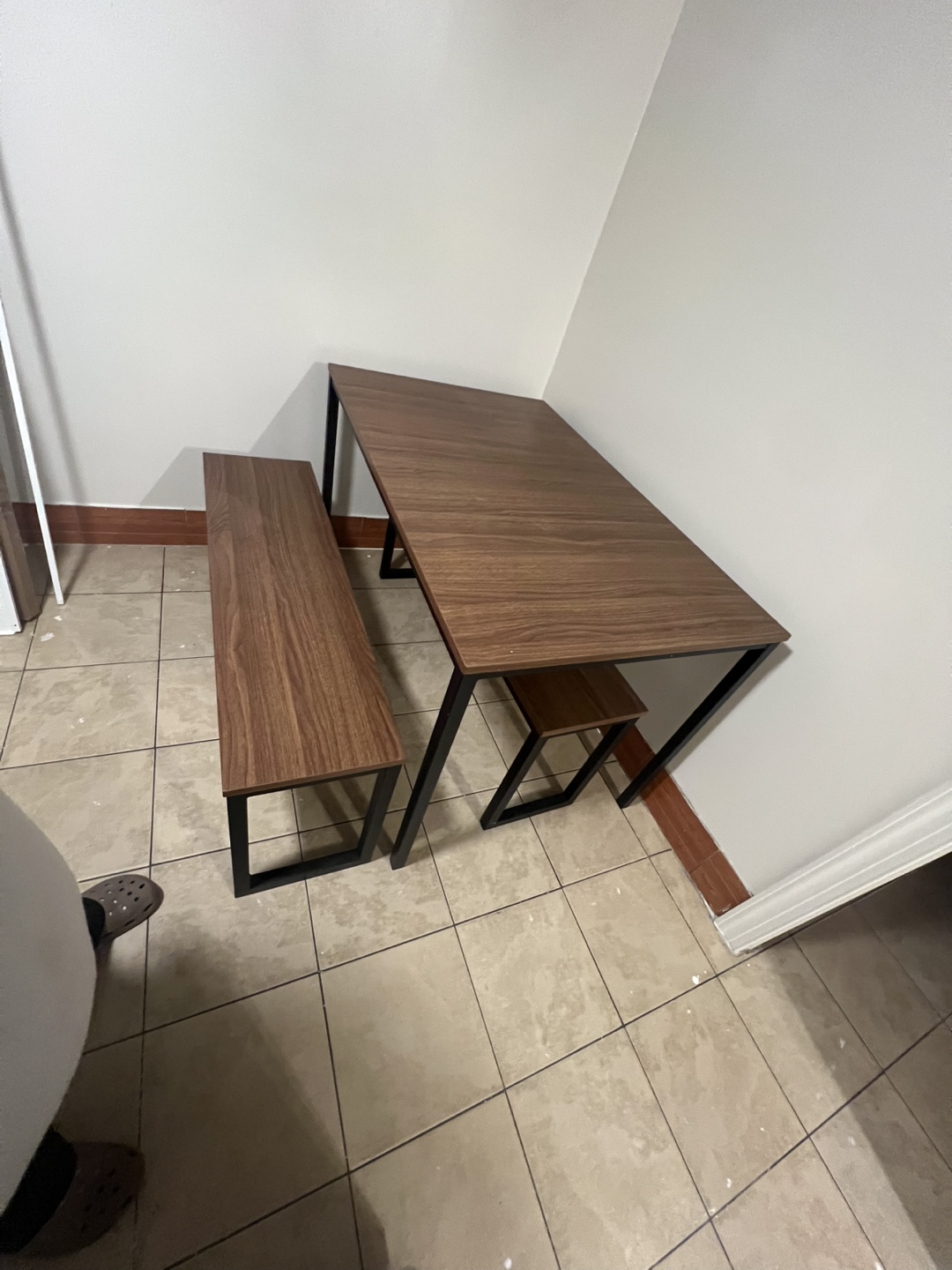 Dining Table Set with Two Benches - photo 2