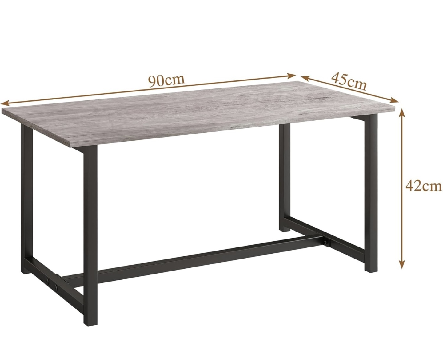 Modern Coffee Table - Grey Wood Top & Black Metal Frame - photo 3