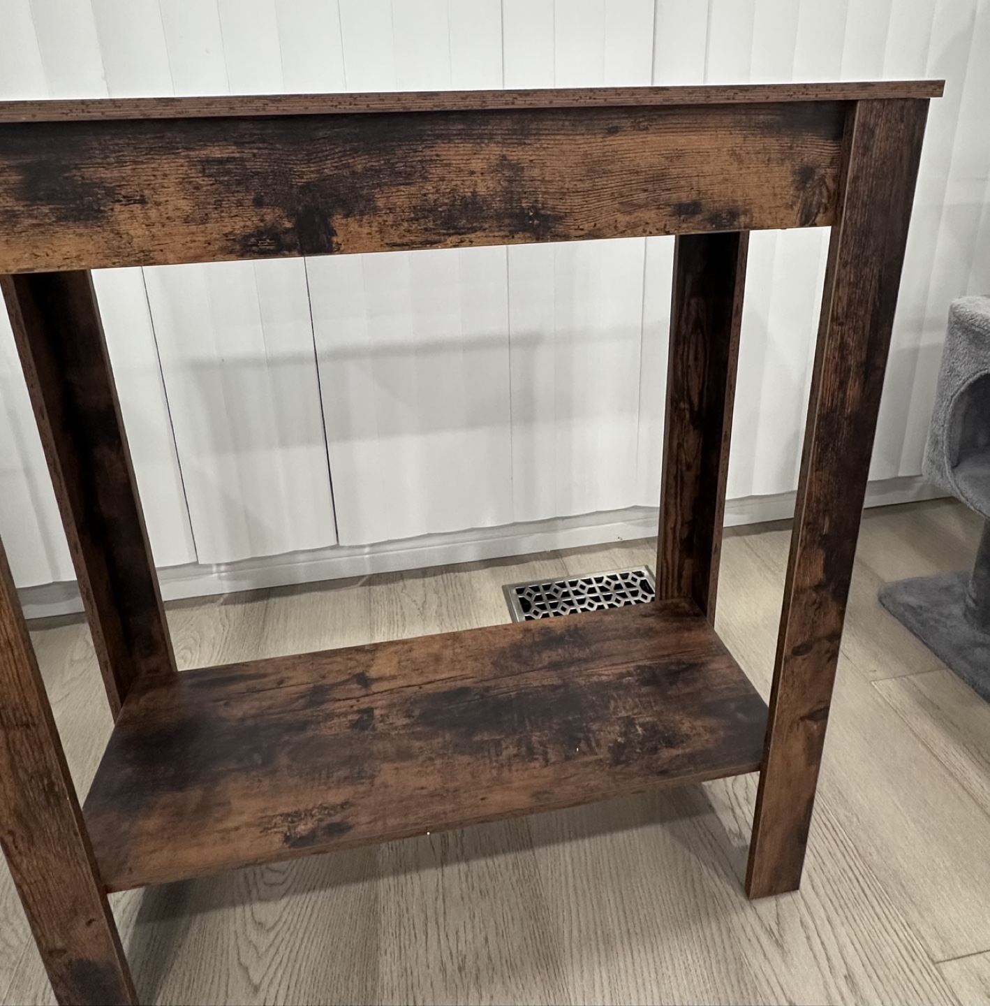 Rustic Brown Console Table with Shelf - photo 5