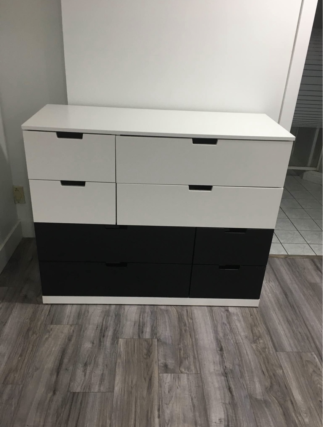 Ikea Nordli Dresser  with 8 drawers  Black & white colours - photo 2