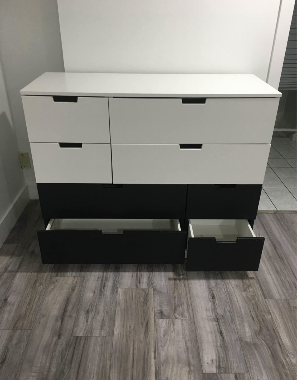 Ikea Nordli Dresser  with 8 drawers  Black & white colours - photo 3
